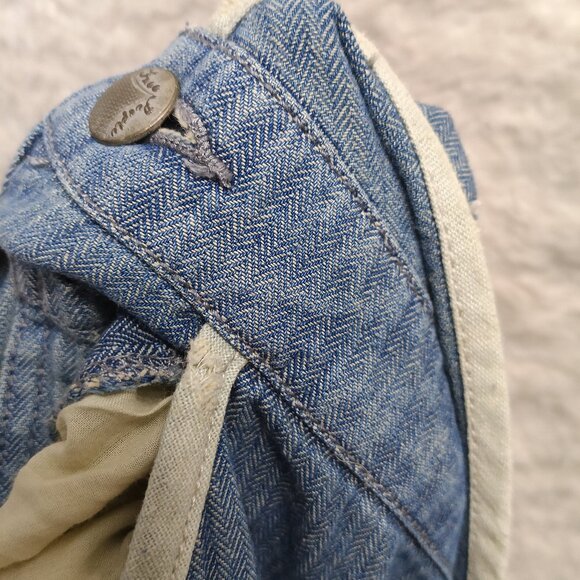 Free People Women's Blue Denim Cotton Overalls Jumpsuit Size 28 - Picture 2 of 9